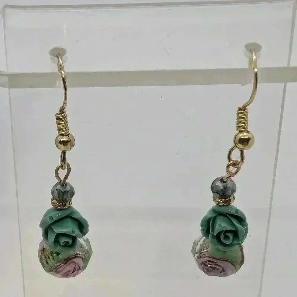 NWOT Czech Crystal Earrings - Picture 1 of 6
